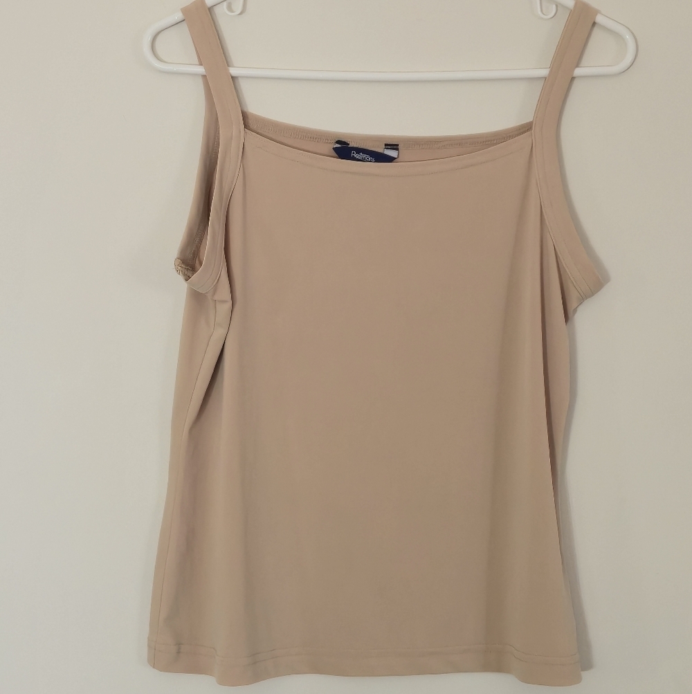 Reitmans L Tank Top Y2K Minimalist Neutral Layering Cami Made in Canada Vintage - Picture 2 of 9
